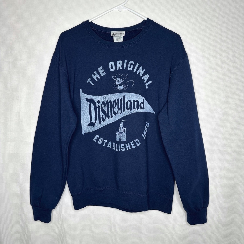Disney Parks Sweatshirt The Original Disneyland Navy Blue Unisex Pullover Small